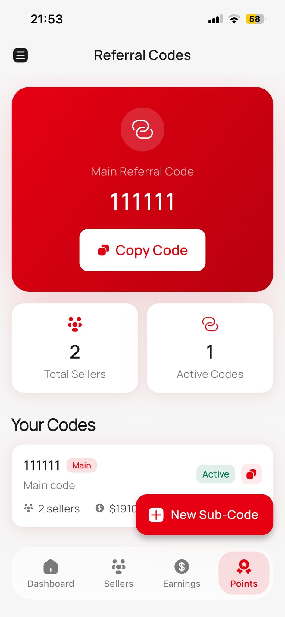 Referral Codes